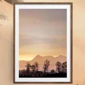 Lever de soleil sur les montanges